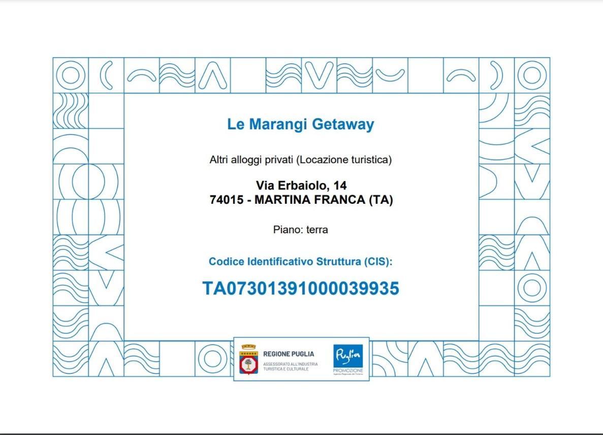 Le Marangi Getaway Suite Martina Franca Dış mekan fotoğraf